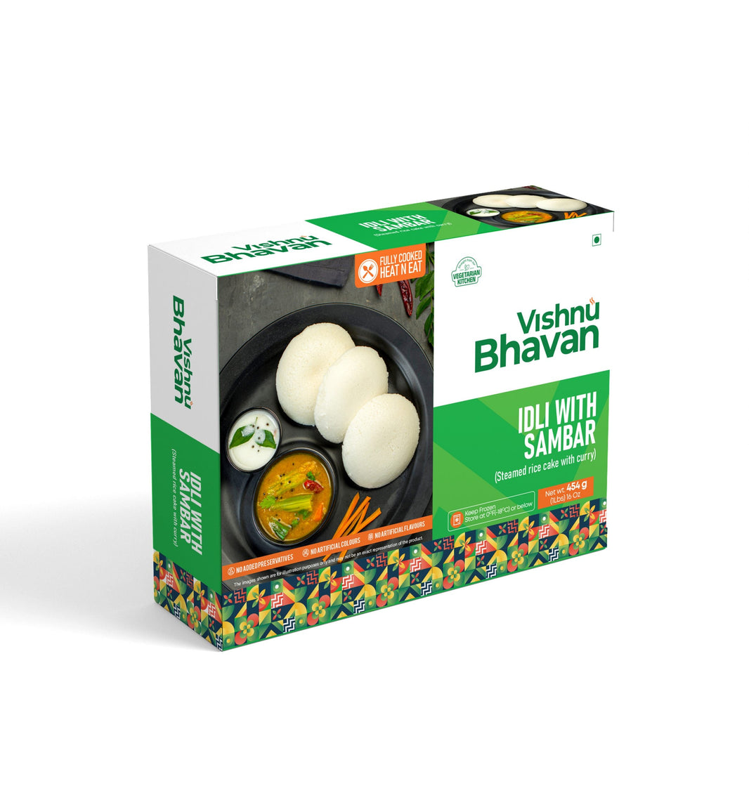 Vishnu Bhavan Idli with Sambar